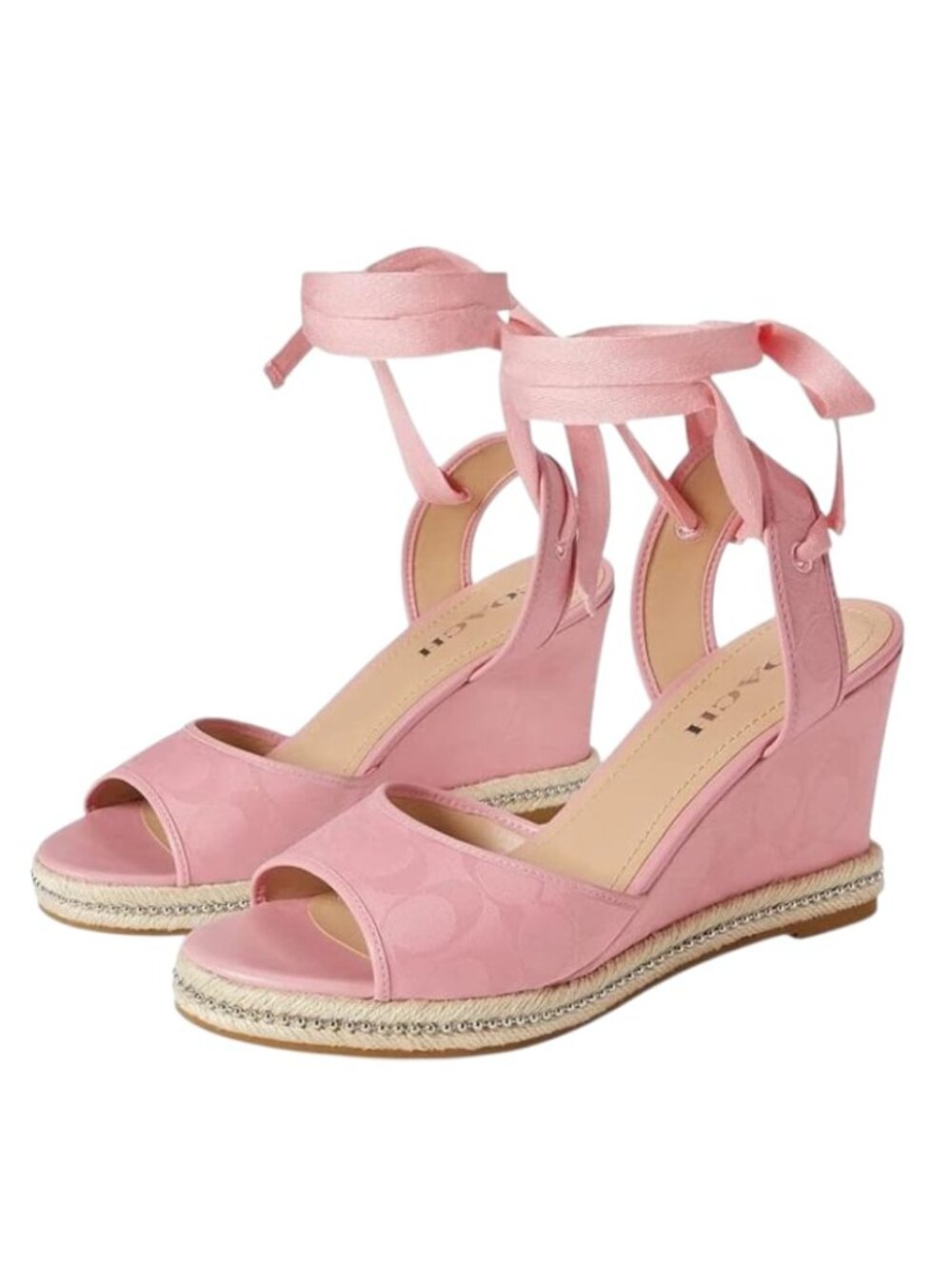 Share Coach Page Sig Recycled Wedge Flower Pink, Size 5 B (M)